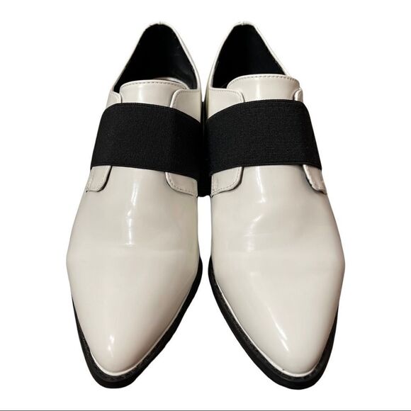 ASOS White with Black Band Pointy Loafers Size 6 - Picture 4 of 10
